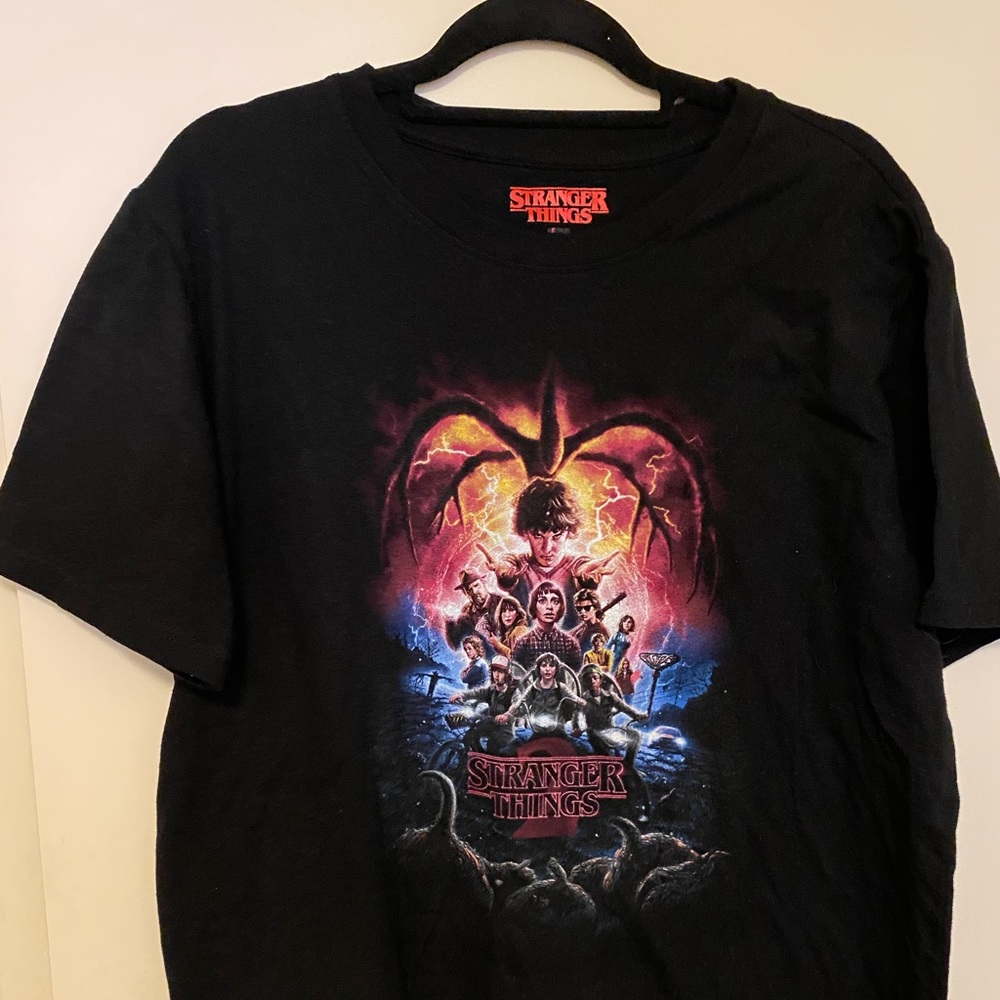 Stranger Things black shirt size LARGE